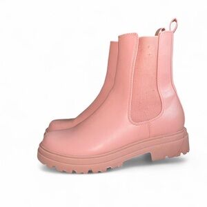 art class Pink Chelsea Lug Sole Ankle Boots